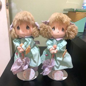 2 Vintage 1988 Precious Moments Dolls of The Month Applause OCT. Samuel Butcher